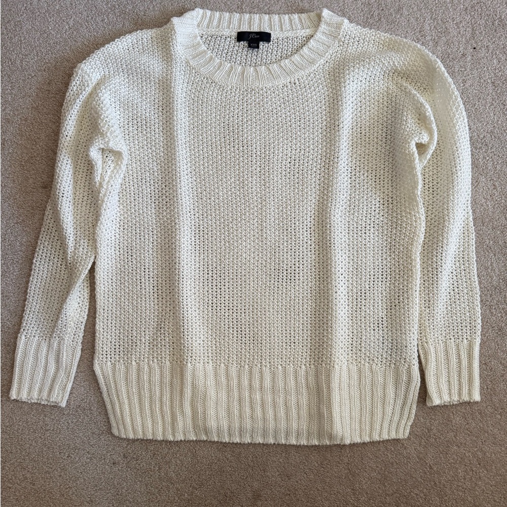 J. Crew Cream Crew Neck Sweater